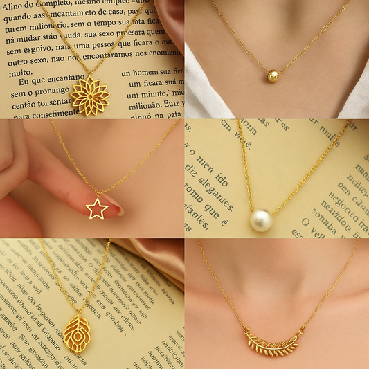 shimmering beautifull pack of 6 necklace for girls and womens